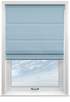 Knutsford, Ballad Blue - Motorised Roman Blind